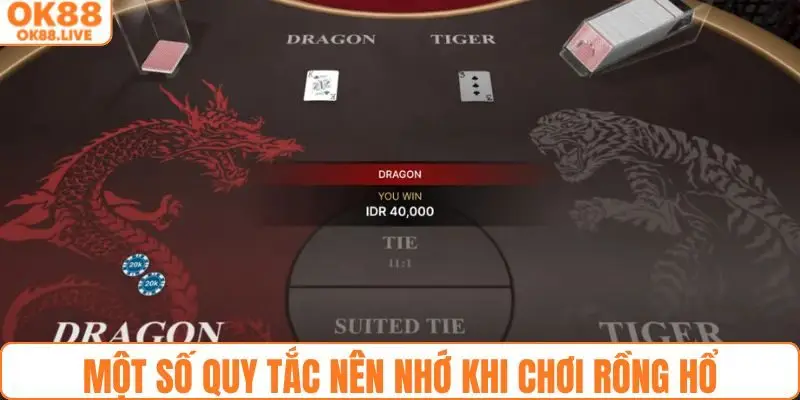 Các luật đặc biệt phải ghi nhớ khi cược rồng hổ