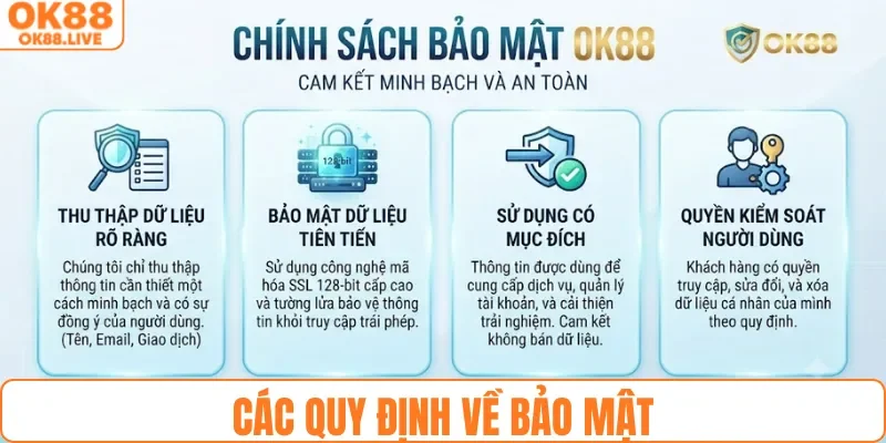 Các quy định về bảo mật