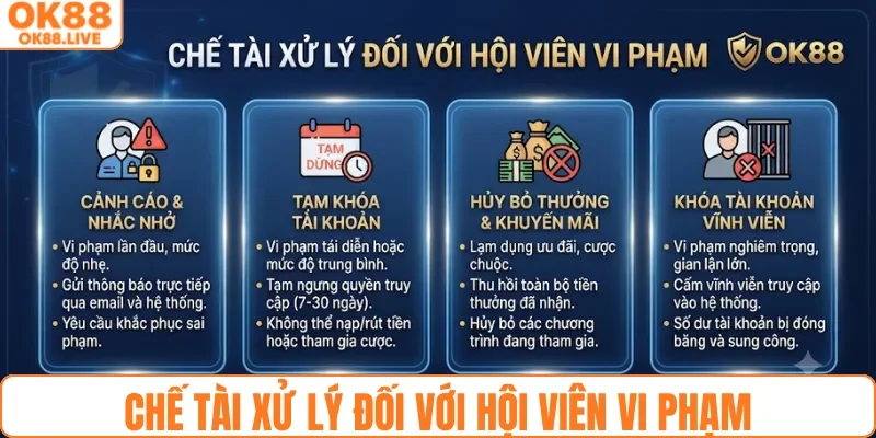 Chế tài xử lý đối với hội viên vi phạm